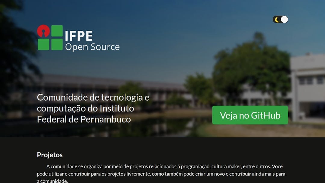Website do IFPE Open Source
